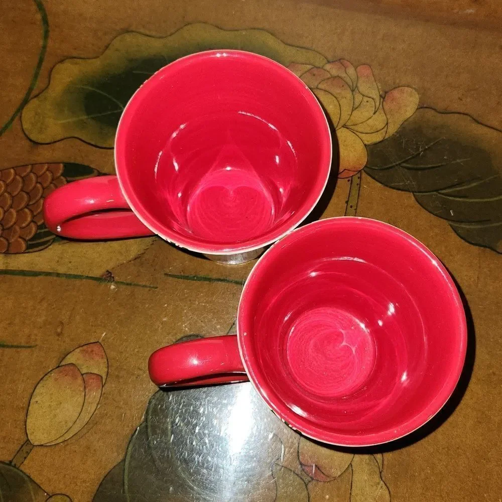Pier 1 Imports Candy Cane Cup Mug 10oz. Set of 2